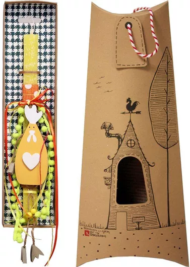 Πασχαλινή Λαμπάδα Synchronia LA19126C Κότα Κίτρινο