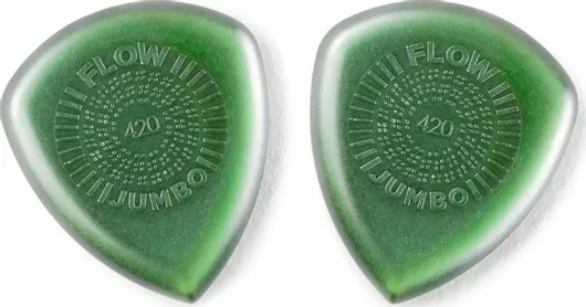 Σετ Πένες Dunlop Flow Jumbo Grip για Κιθάρα 4.2mm 2τμχ Πράσινο