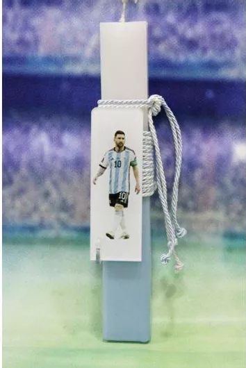 Πασχαλινή Λαμπάδα Gerakis 003346 Messi Λευκό / Σιέλ