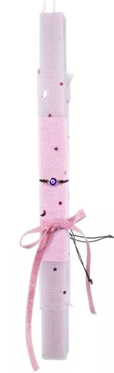 Πασχαλινή Λαμπάδα Live.Love.Sparkle LAC2402 Αρωματική Βραχιολάκι Επίχρυσο Ματάκι Λιλά