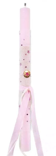 Πασχαλινή Λαμπάδα Live.Love.Sparkle LAC2408 Αρωματική Αστερίας με Βραχιολάκι Ροζ