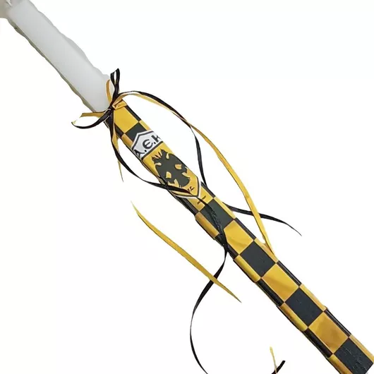 Πασχαλινή Λαμπάδα Melia Αcm 38cm Λευκό / Κίτρινο