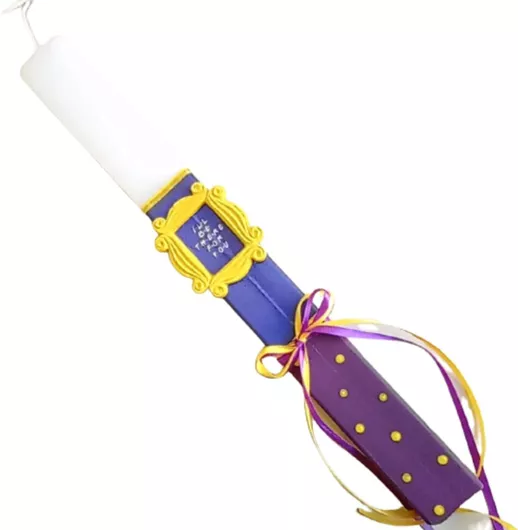 Πασχαλινή Λαμπάδα Melia Φιλαράκια Λευκό / Μπλε