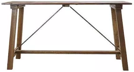 Κονσόλα Next 35611 από Μασίφ Ξύλο 100x40x80cm Φυσικό Καφέ