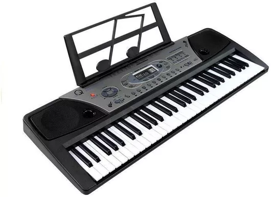 Αρμόνιο 61 Πλήκτρων με Μικρόφωνο & Βάση Παρτιτούρας 81x31x7cm Μαύρο για 5+ Ετών