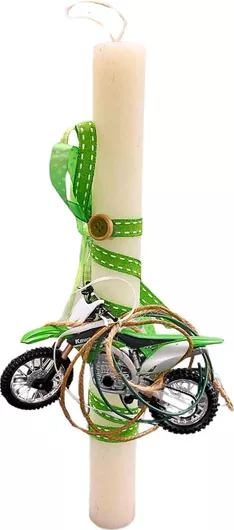 Πασχαλινή Λαμπάδα Μηχανή Kawasaki KX 450F 1 / 18 Μπεζ