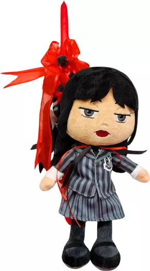 Πασχαλινή Λαμπάδα με Λούτρινο Wednesday Κούκλα 30cm Κόκκινο