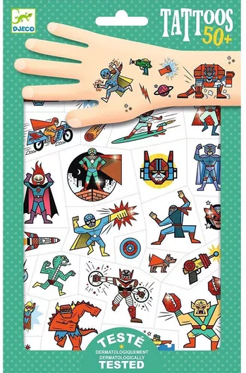 Παιδικά Τατουάζ Djeco Heroes Vs Villains για 3+ Ετών