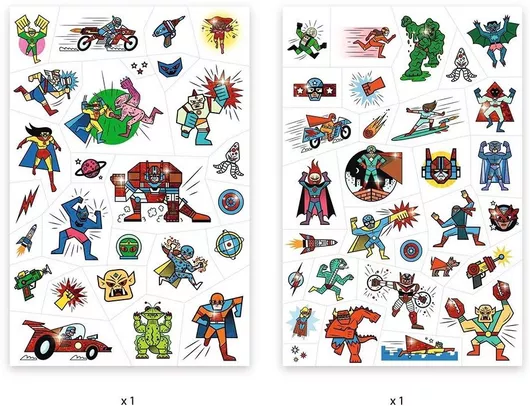 Παιδικά Τατουάζ Djeco Heroes Vs Villains για 3+ Ετών