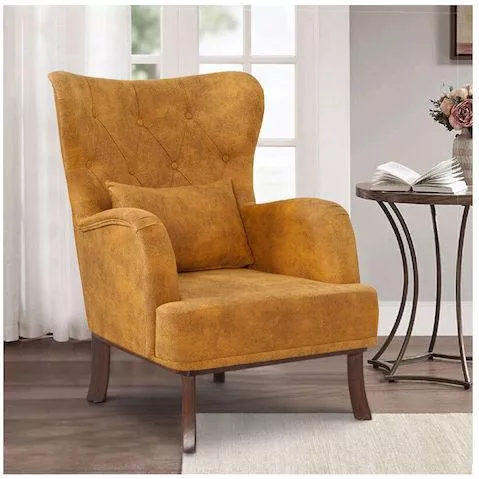 Μπερζέρα Megapap Lizie GP052-0039,5 78x80x96cm Κίτρινο