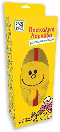 Πασχαλινή Λαμπάδα Χάρτινη Πόλη HP.EC.0001 με Κουτί Η Κυρία Γελαστούλα Κόκκινο