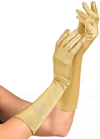 Αποκριάτικο Αξεσουάρ Widmann Γάντια Μακριά 40cm Χρυσό