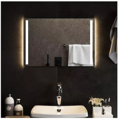 Καθρέπτης Μπάνιου vidaXL Ορθογώνιος LED 60x40cm Διάφανο