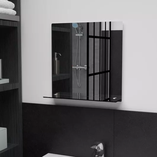 Καθρέπτης Μπάνιου vidaXL Τετράγωνος με Ράφι 40x40cm