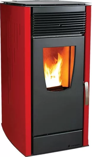 Σόμπα Pellet Thermiki 10 Aero Αερόθερμη 10.22kW Κόκκινη