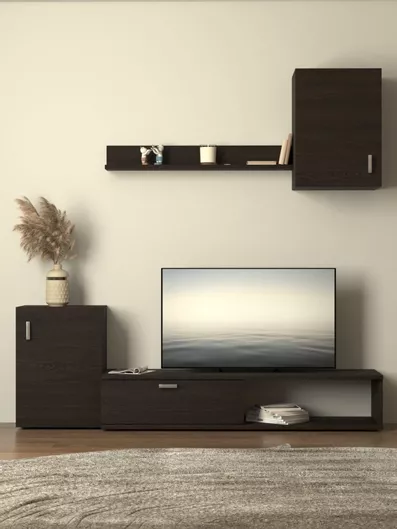 Σύνθετο Σαλονιού Emery 130x36x111cm Wenge