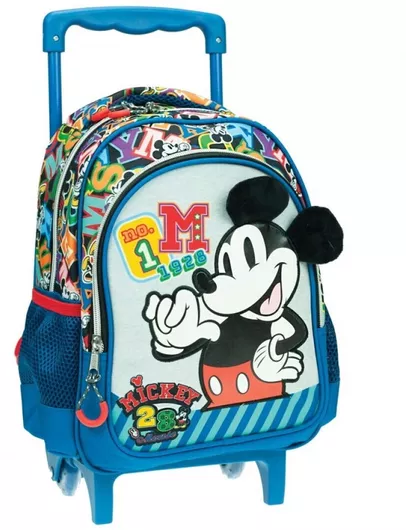 Σχολική Τσάντα Νηπιαγωγείου Τρόλεϊ Gim Mickey Πολύχρωμο