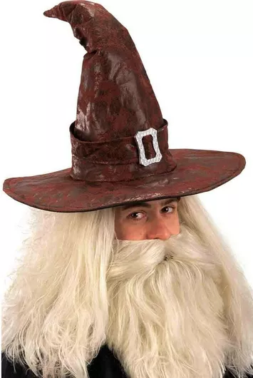 Αποκριάτικο Αξεσουάρ Clown Republic Καπέλο Wizard από Δερματίνη Καφέ