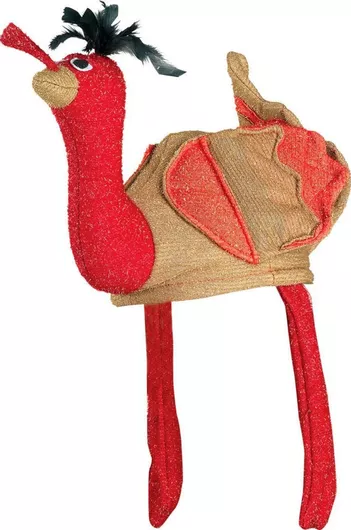 Αποκριάτικο Αξεσουάρ Clown Republic Καπέλο Χήνας Λούτρινο Κόκκινο / Καφέ