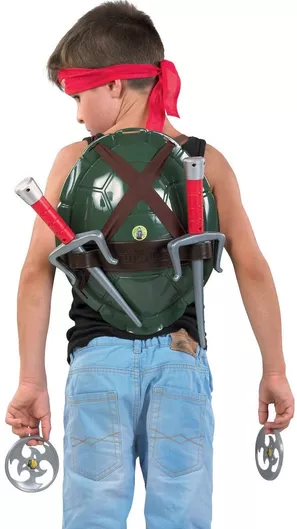 Αποκριάτικο Αξεσουάρ Fun Fashion Χελωνάκι με Καβούκι 35x40cm Σετ Μεταμφίεσης 4τμχ Κόκκινο / Πράσινο