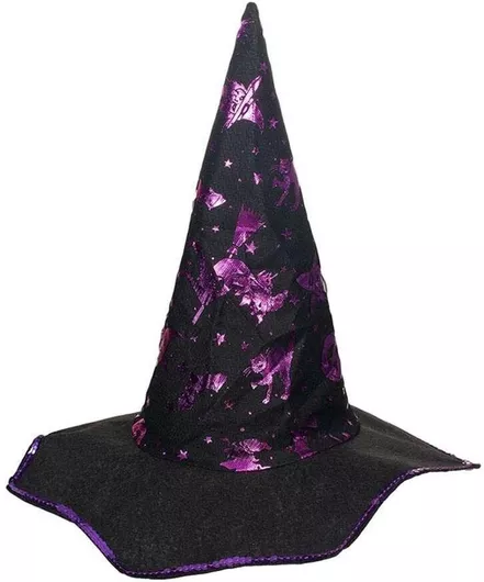 Αποκριάτικο Αξεσουάρ Fun World Καπέλο Μάγισσας Μοβ