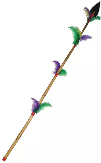 Αποκριάτικο Αξεσουάρ Δόρυ Ινδιάνου mε Φτερά 115cm Πολύχρωμο