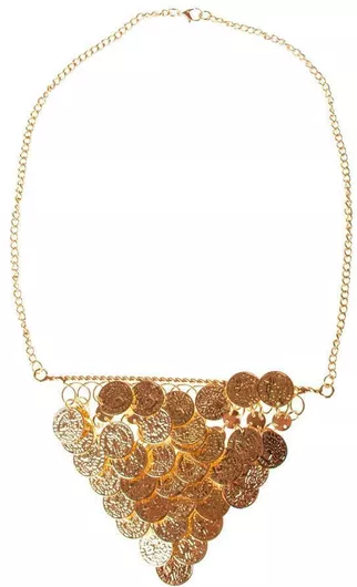 Αποκριάτικο Αξεσουάρ Κολιέ με Φλουριά Χρυσό