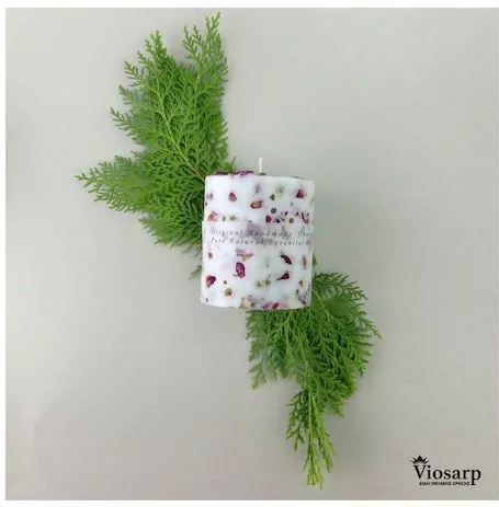 Αρωματικό Κερί Viosarp με Αποξηραμένα Λουλούδια 240gr