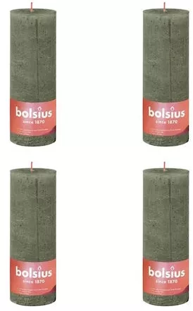 Διακοσμητικό Κερί Bolsius 4τμχ 190x68mm