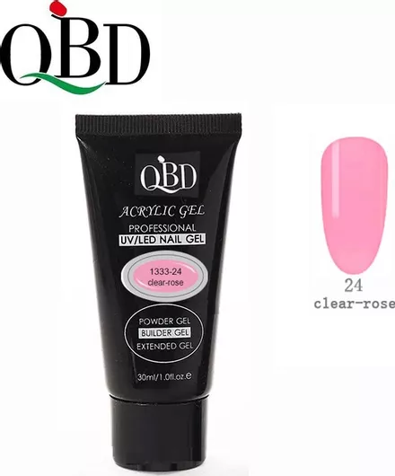 Acrygel Νυχιών QBD Rose Clear 30ml