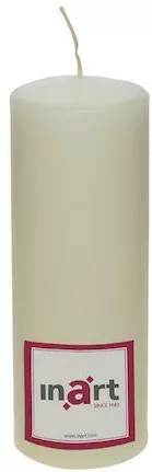 Κερί Inart Παραφίνης Εκρου 7x20cm