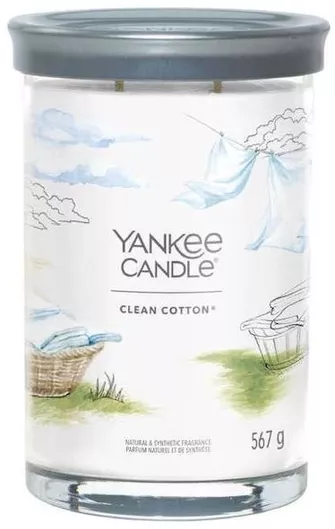 Κερί Yankee Candle Αρωματικό σε Βάζο Signature Clean Cotton 567gr