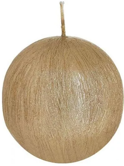 Κερί Διακοσμητικό Inart Χρυσό Παραφίνης Μπάλα 8x8cm