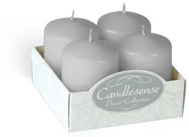 Κερί Διακοσμητικό Μπάλα Zniczplast Σετ 4τμχ 6x4cm Λευκό