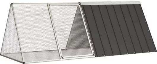 Κλουβί για Κουνέλια vidaXL 171536 από Γαλβανισμένο Χάλυβα 201.5x80.5x71cm