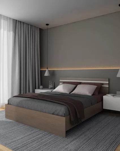 Κρεβάτι Riley Ημίδιπλο Ξύλινο 120x200cm Wenge