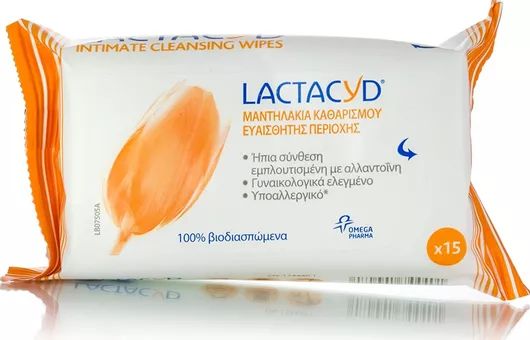Μαντηλάκια Καθαρισμού Lactacyd Intimate Σετ 15τμχ