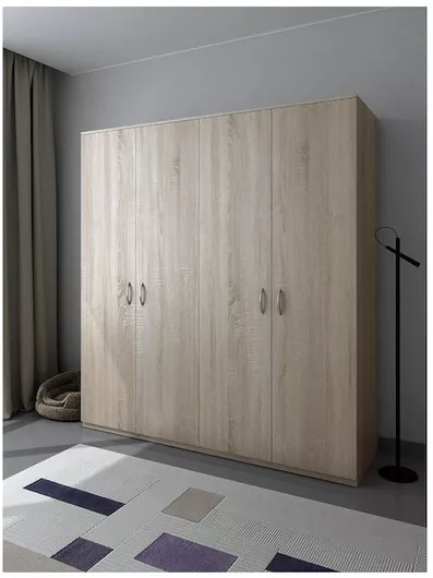 Ντουλάπα Ρούχων Kendall Τετράφυλλη 180x55x200cm Sonoma