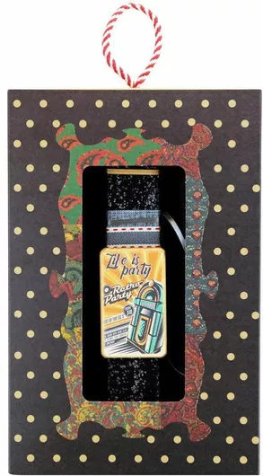 Πασχαλινή Λαμπάδα Synchronia LA22213F Πλακέ με Στολίδι Vintage Μαγνητάκι "Retro Party" Πολύχρωμο