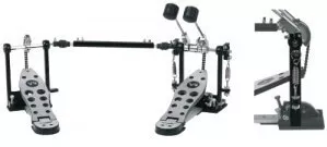 Πετάλι Ντράμς Basix 800 Dpd-800-V4 4361 Διπλό με Αλυσίδα Ασημί