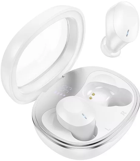 Hoco EQ3 In-ear Bluetooth Handsfree Ακουστικά με Θήκη Φόρτισης Λευκό