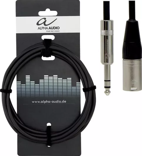 Καλώδιο XLR Alpha Audio 190.717 XLR male σε 6.3mm male 6m Μαύρο