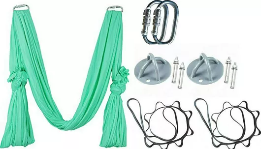 Σετ Πανιά Aerial Yoga 6m & Αξεσουάρ 7τμχ Γαλάζιο