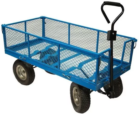 Καρότσι Μεταφοράς με Παραπέτα Μέγιστου Βάρους 300kg Μπλε