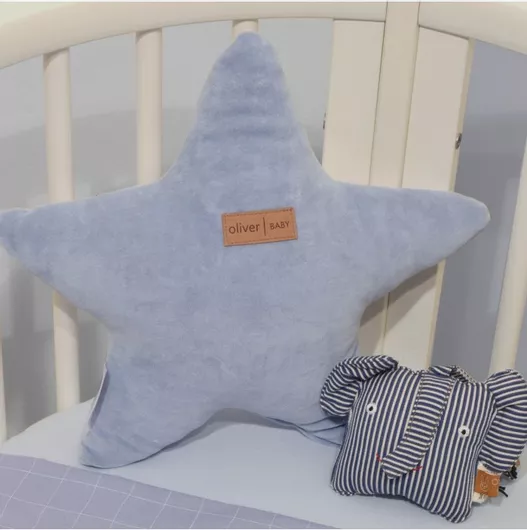Διακοσμητικό Μαξιλάρι Κούνιας Baby Oliver 37x37cm Γαλάζιο