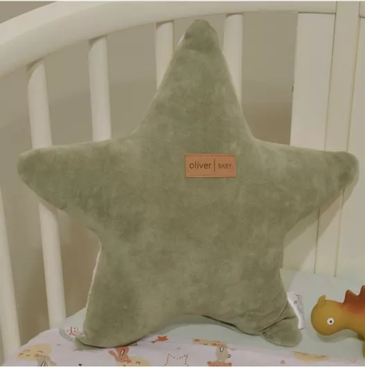 Διακοσμητικό Μαξιλάρι Κούνιας Baby Oliver Αστέρι Πράσινo