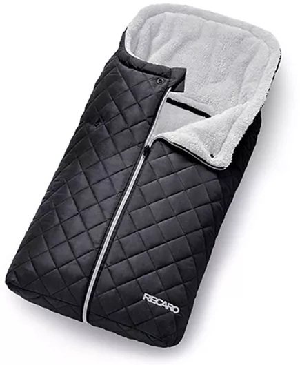 Ποδόσακος Καροτσιού Αδιάβροχος με Fleece Επένδυση 80x45cm Μαύρο