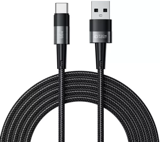 Tech-Protect Ultraboost USB 2.0 Cable USB-C male - USB-A 66W Γκρι 3m