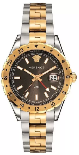 Ανδρικό Ρολόι Versace V11040015 Hellenyium με Μεταλλικό Μπρασελέ 42mm Πολύχρωμο