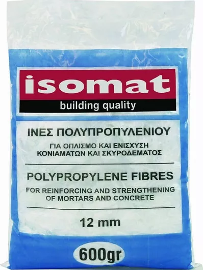 Ίνες Πολυπροπυλενίου Isomat Μήκους 12 Mm Συσκευασία 600 G